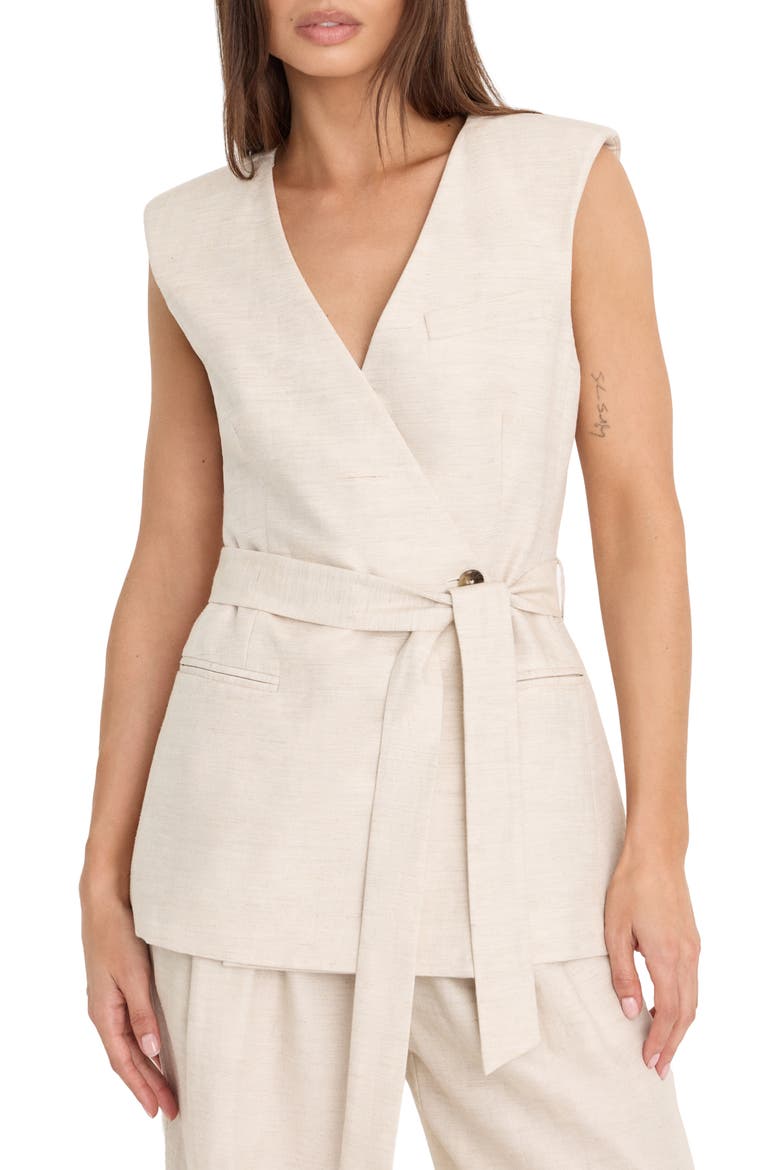 Belted Vest, Main, color, OAT