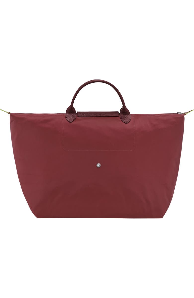 Longchamp Large Le Pilage Travel Bag, Alternate, color, Pomegranate