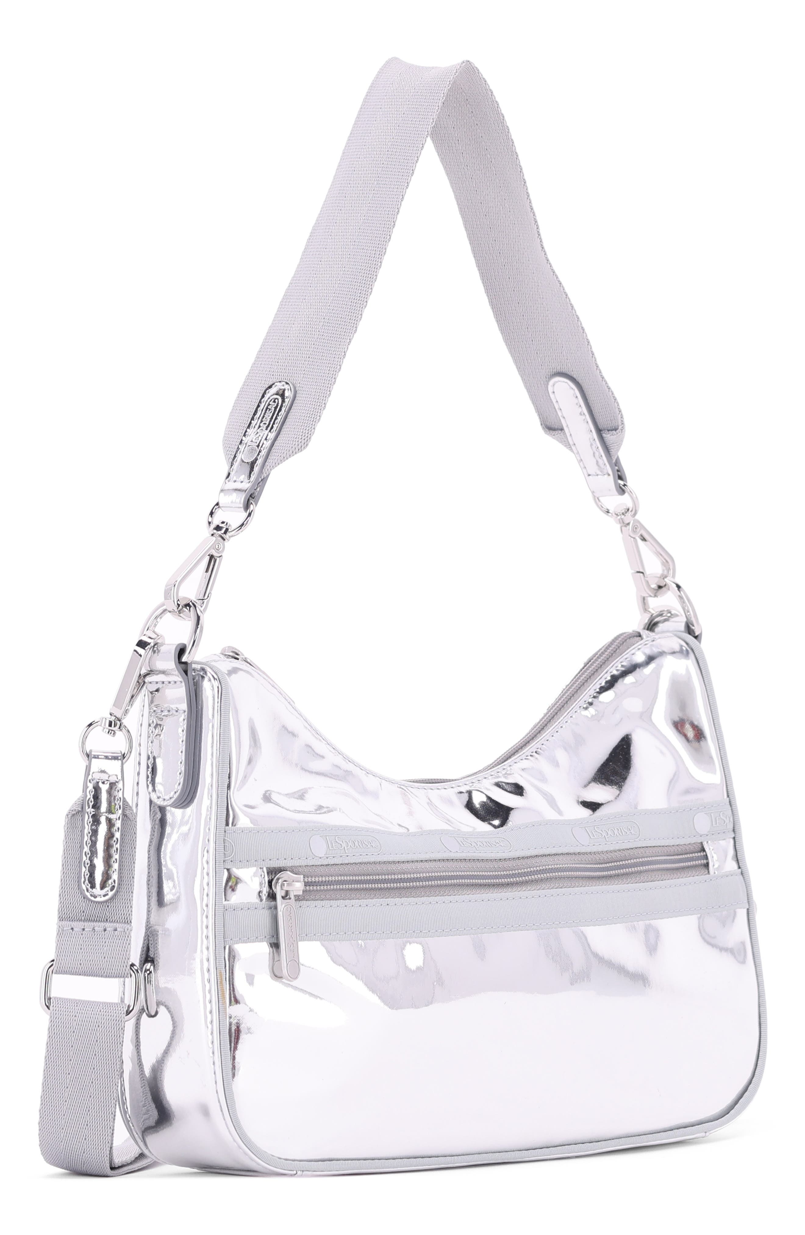 LeSportsac Small Convertible Shoulder Bag, Alternate, color, Silver Specchio