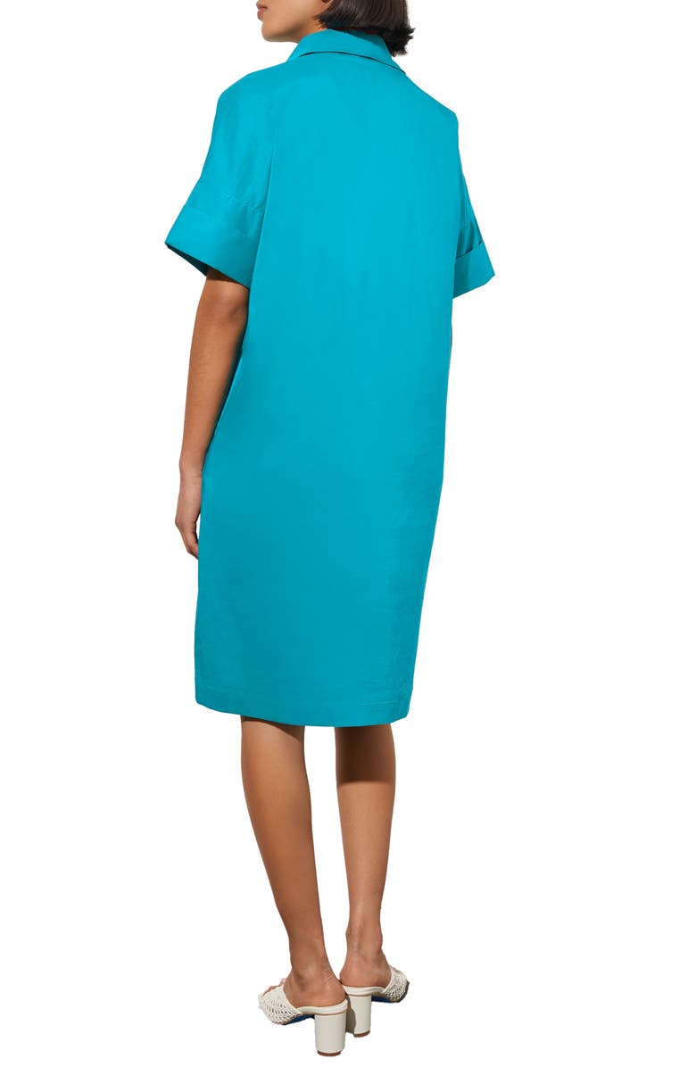 Ming Wang Chambray A-Line Shirtdress, Alternate, color, 