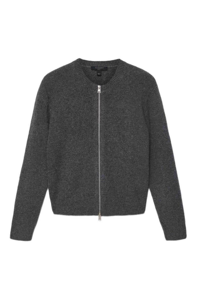 Effie Zip Cardigan, Alternate, color, GREY