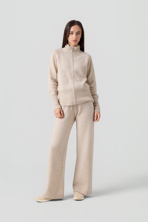 Cashmere Blend Track Pants