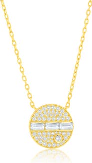 SIMONA CZ Circle Pendant Necklace
