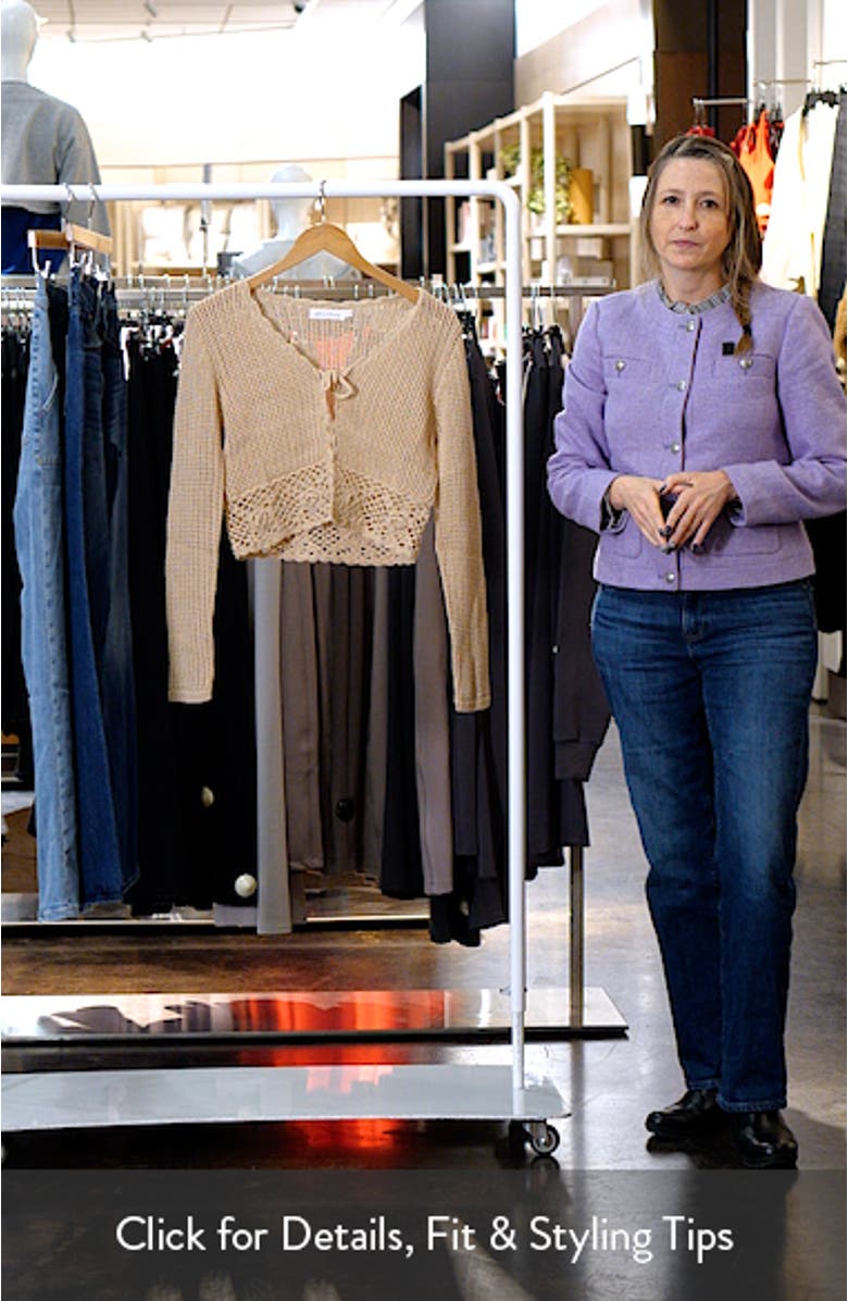 Crochet Detail Tie Front Sweater, sales video thumbnail