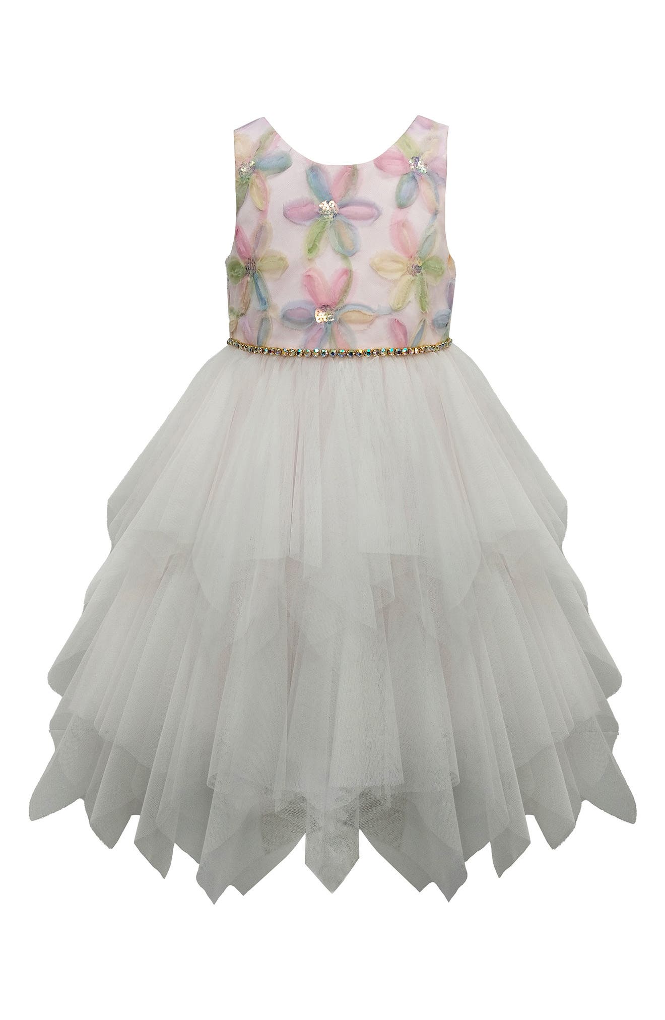 AMERICAN PRINCESS Floral Tulle Party Dress | Nordstromrack