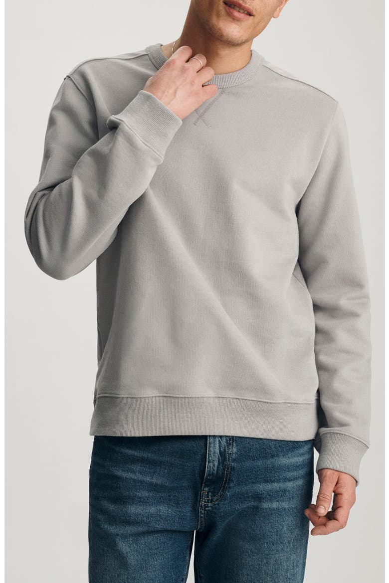 Crewneck Cotton Sweatshirt, Main, color, ALLOY