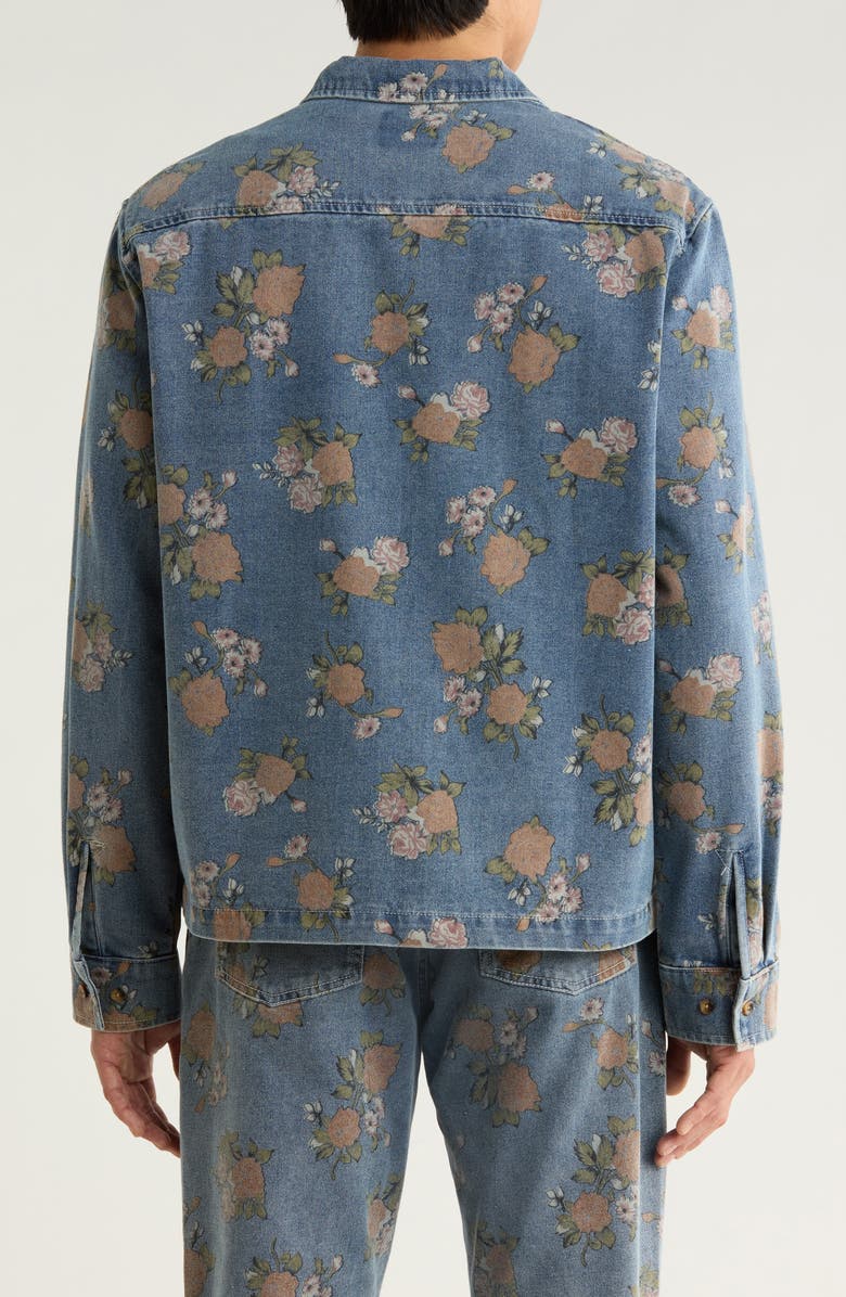 RIZORT Bouquet Denim Button-Up Shirt Jacket, Alternate, color, Indigo