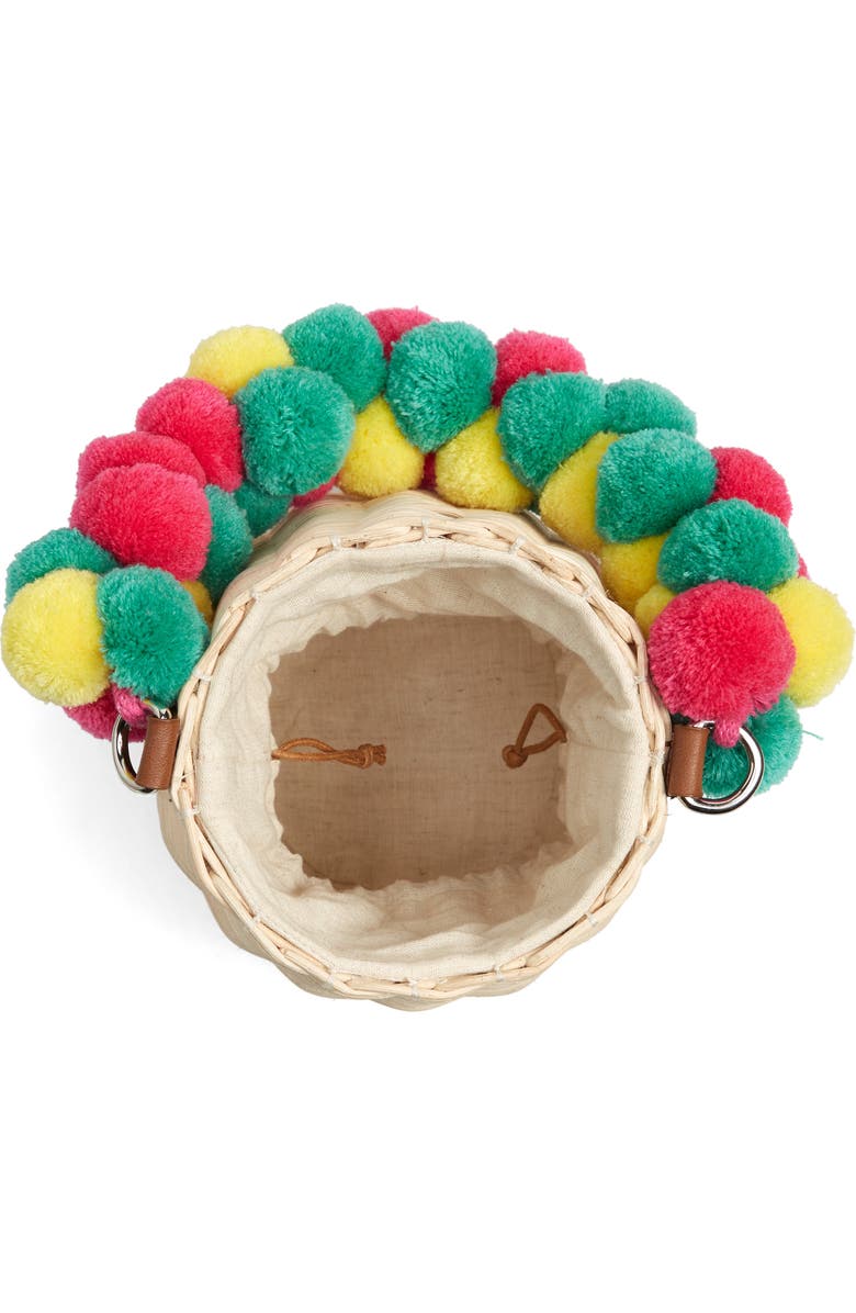 Halogen<sup>®</sup> x Atlantic-Pacific Pompom Wicker Bag, Alternate, color,