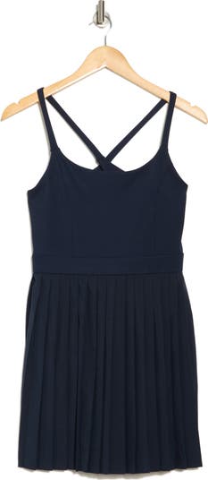 Tiebreak Crossback Pleated Active Dress