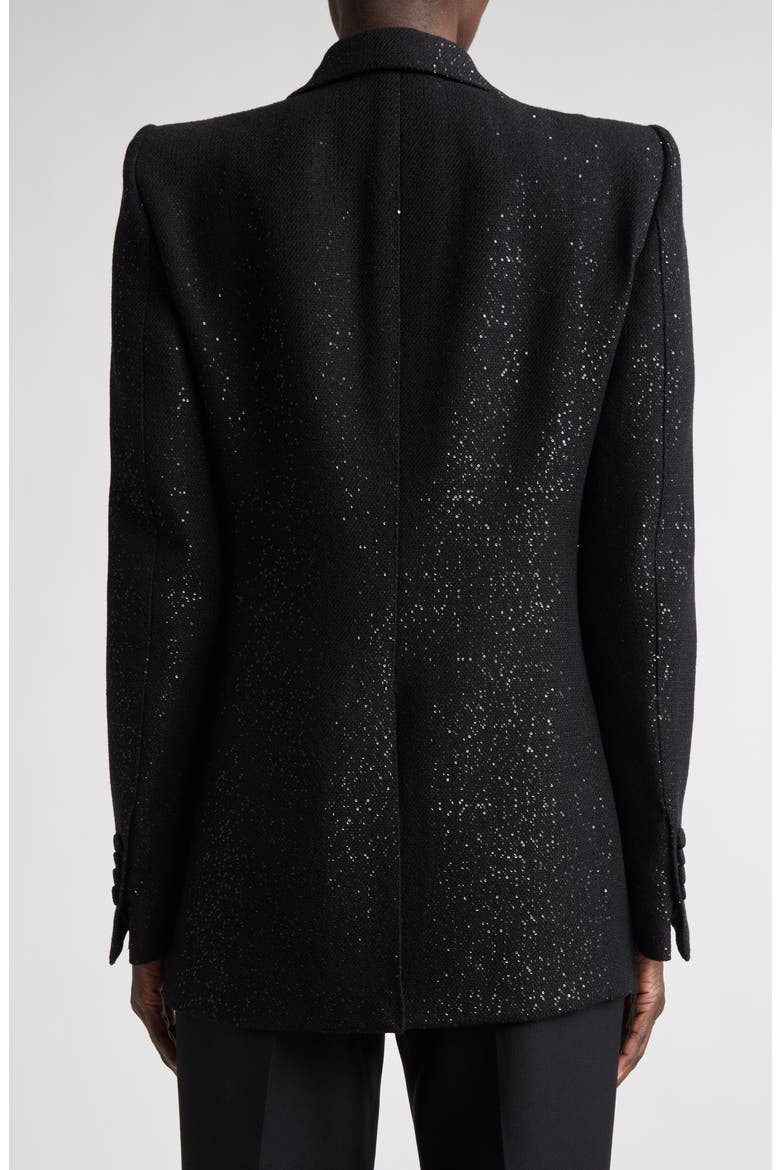 Sequin Wool Blend Blazer, Alternate, color, LB999 BLACK