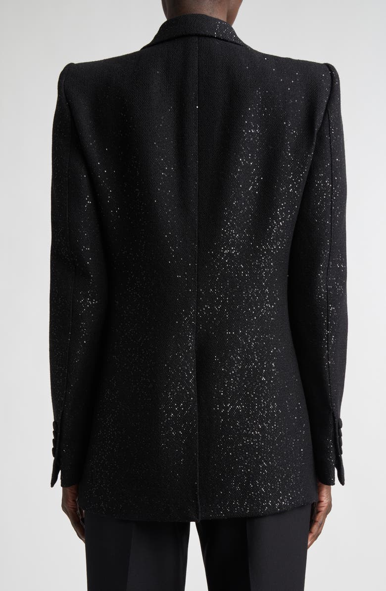 TOM FORD Sequin Wool Blend Blazer, Alternate, color, Lb999 Black