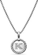 David Yurman Initial Charm Necklace with Diamonds