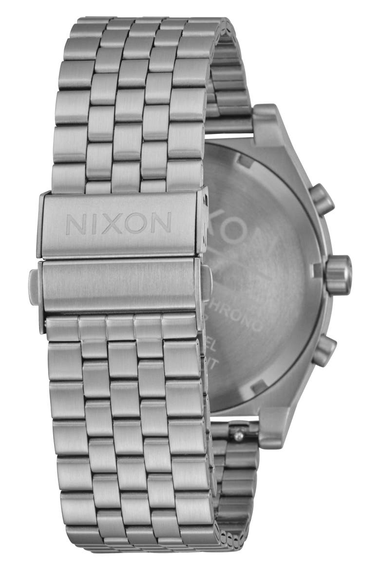 Time Teller Chronograph Bracelet Watch, 40mm, Alternate, color, SILVER / MIDNIGHT / SILVER
