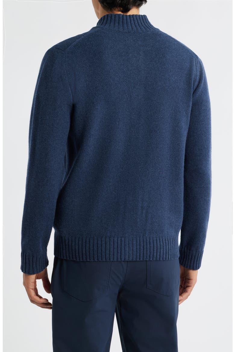 Merino Wool & Cashmere Cardigan, Alternate, color, DARK BLUE