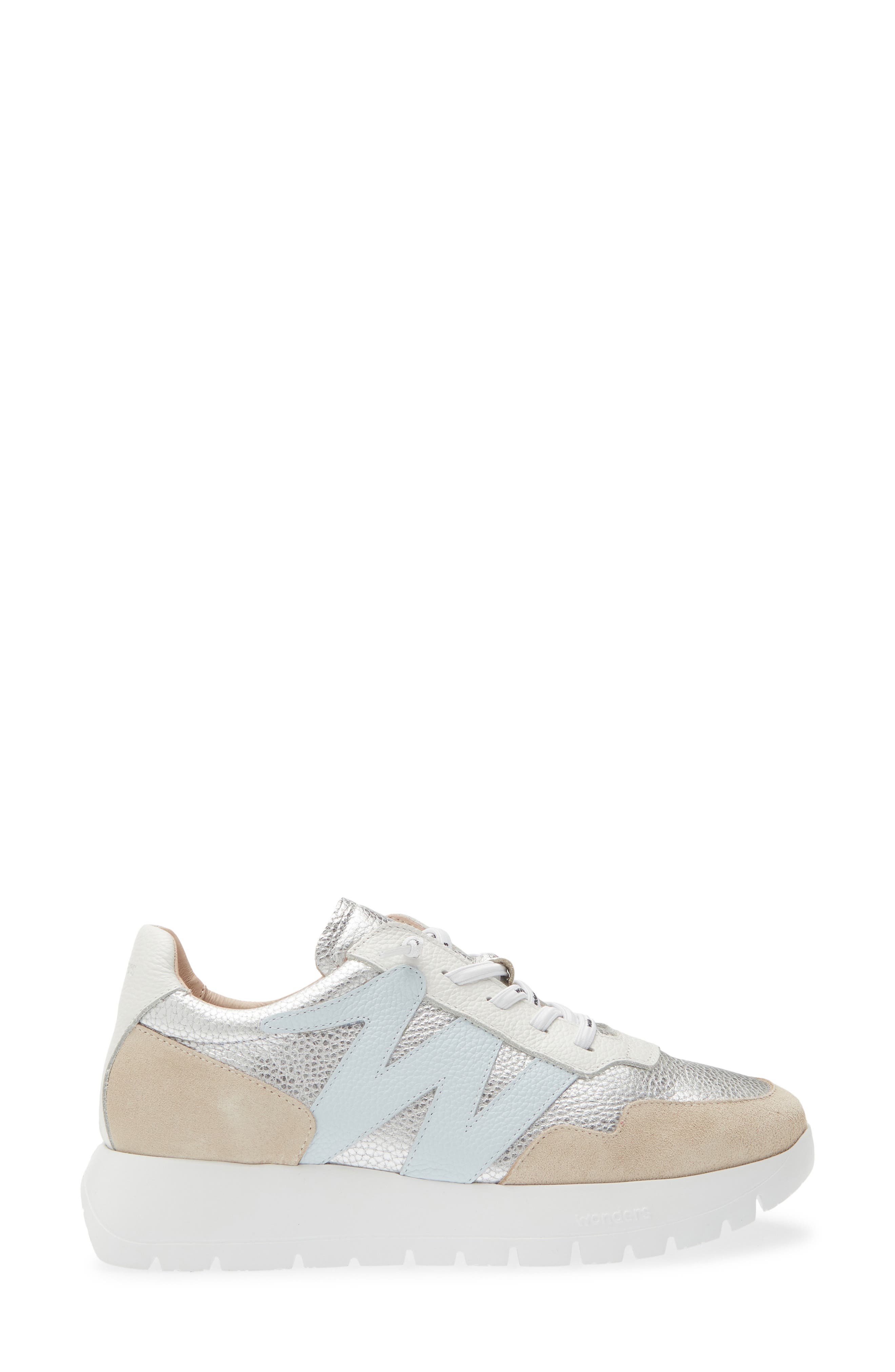 Wonders Platform Sneaker, Alternate, color, Plata/ Aura