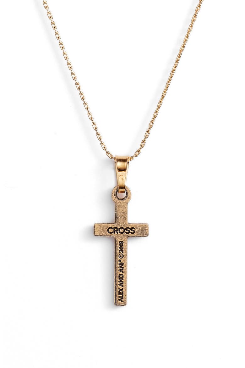 Cross Pendant Necklace, Alternate, color, GOLD