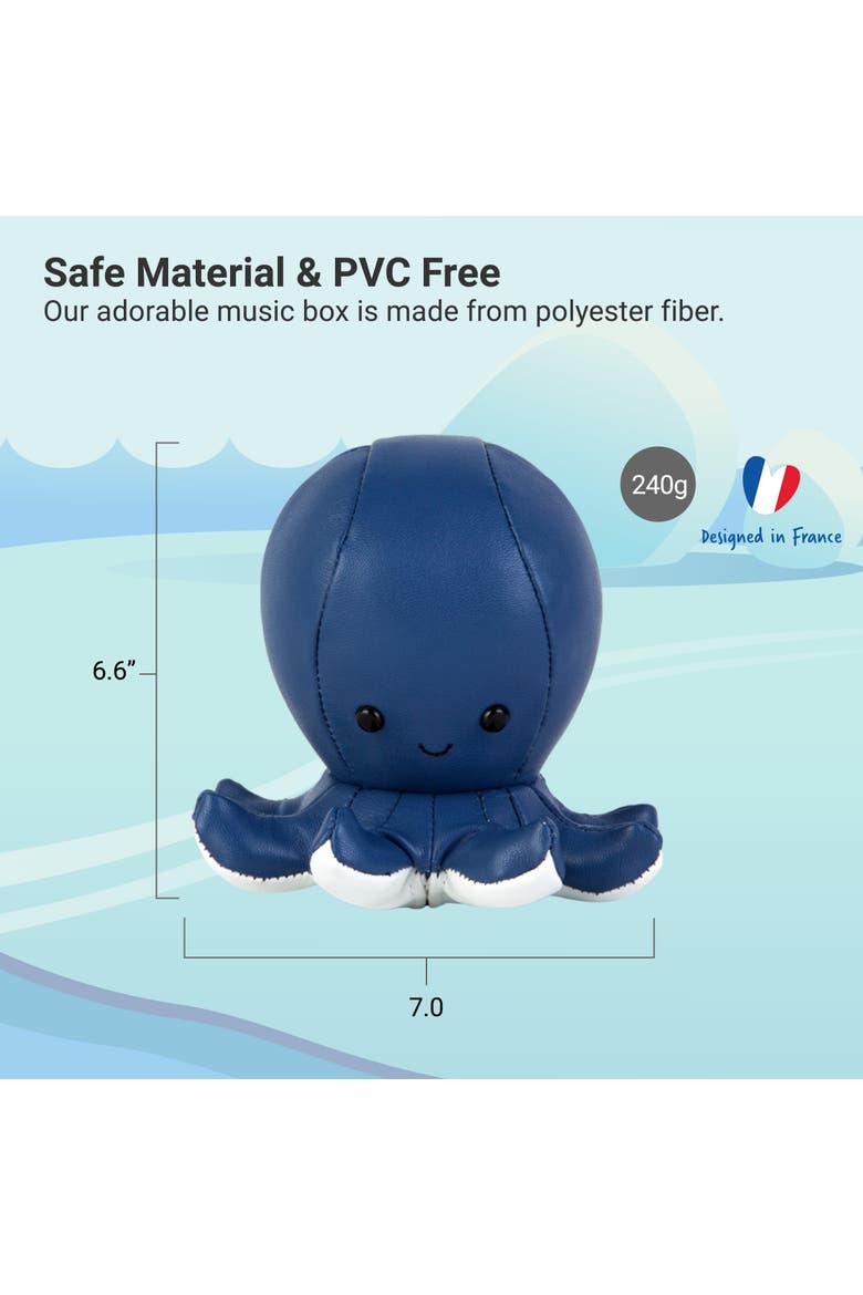 Musical Animals - Octopus, Plush Baby Music Box, Nursery Toy & Décor, Alternate, color, Blue