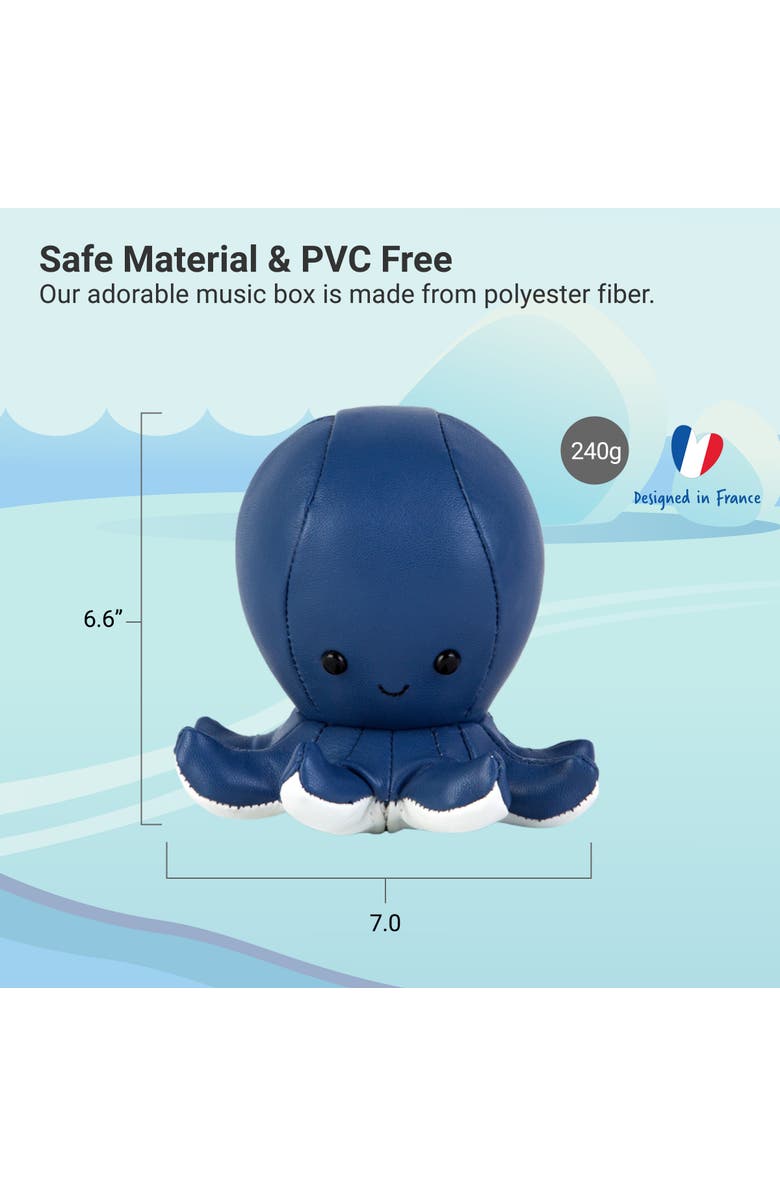 Little Big Friends Musical Animals - Octopus, Plush Baby Music Box, Nursery Toy & Décor, Alternate, color, Blue