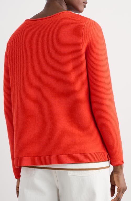Seasalt Cornwall Makers Rib Organic Cotton Sweater In Red