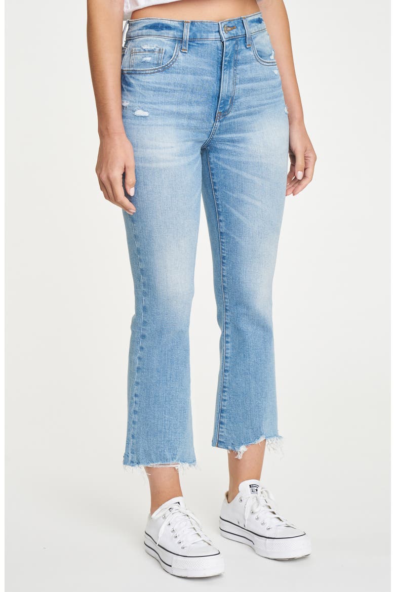Shy Girl High Waist Crop Flare Jeans, Alternate, color, CHEEKY