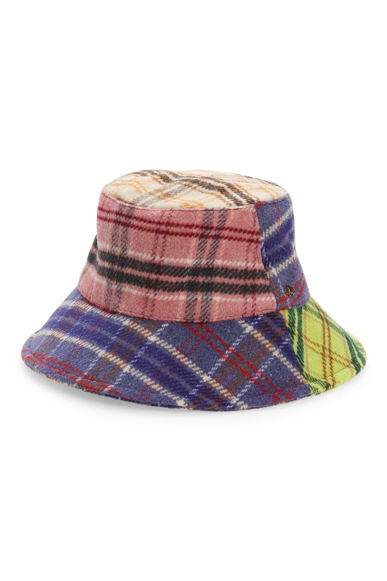 Patchwork Flannel Bucket Hat, Main, color, MULTI PLAID