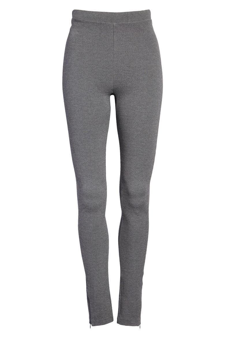 Zip Leggings, Alternate, color, GREY MELANGE