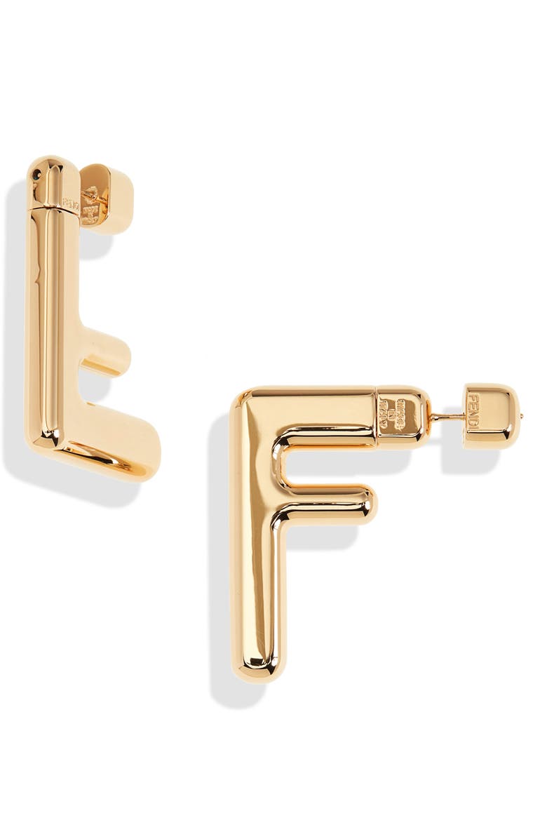 Fendi Double-F Logo Earrings, Main, color, 