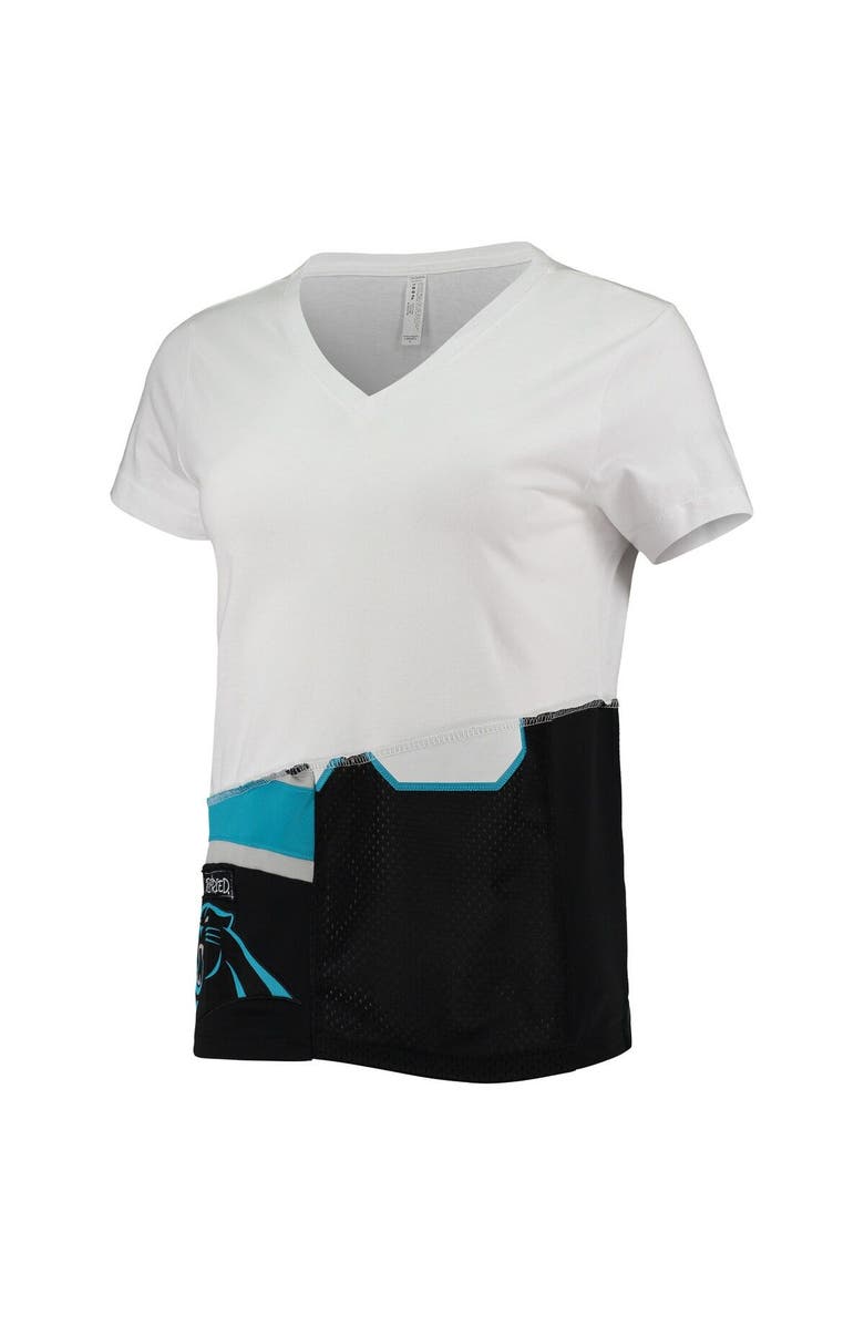 REFRIED APPAREL Women's Refried Apparel Blue Carolina Panthers Team Name T-Shirt, Alternate, color,