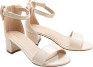 Tulleen Patent Banded Block Heels