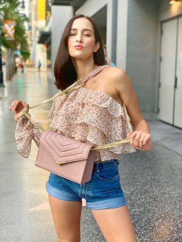 Kensington Vegan Cross-Body Bag, Alternate, color, Nude