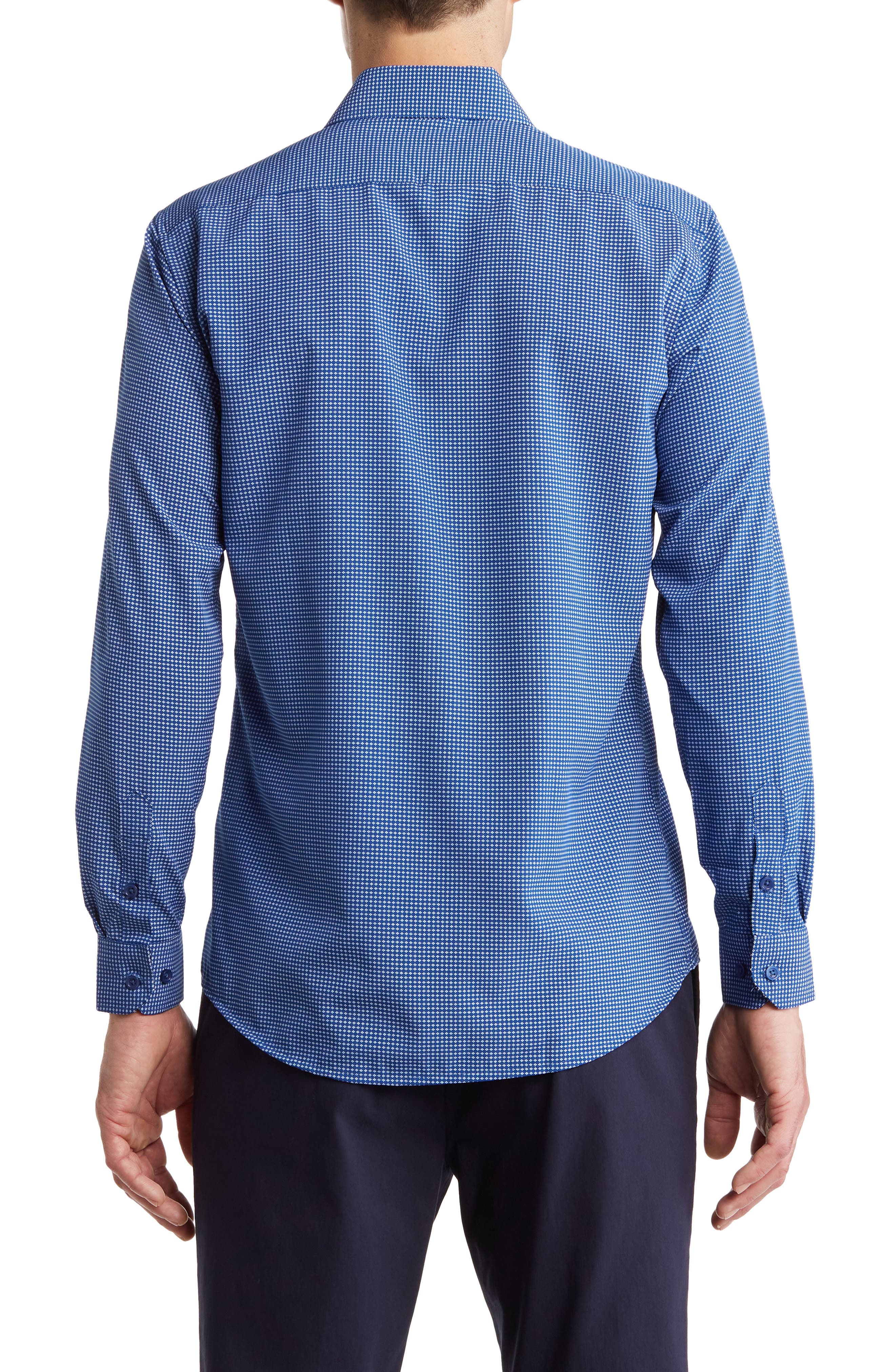 Regular Fit Performance Stretch Long Sleeve Button Front Shirt - image 2