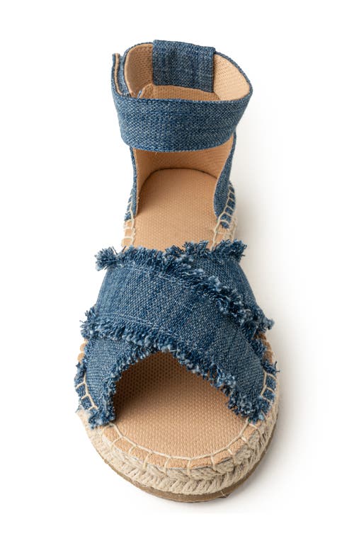 Minnetonka Pemma Ankle Strap Sandal In Blue Denim