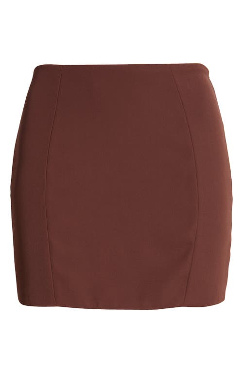 Mistress Rocks Chocolate Miniskirt In Chocolate