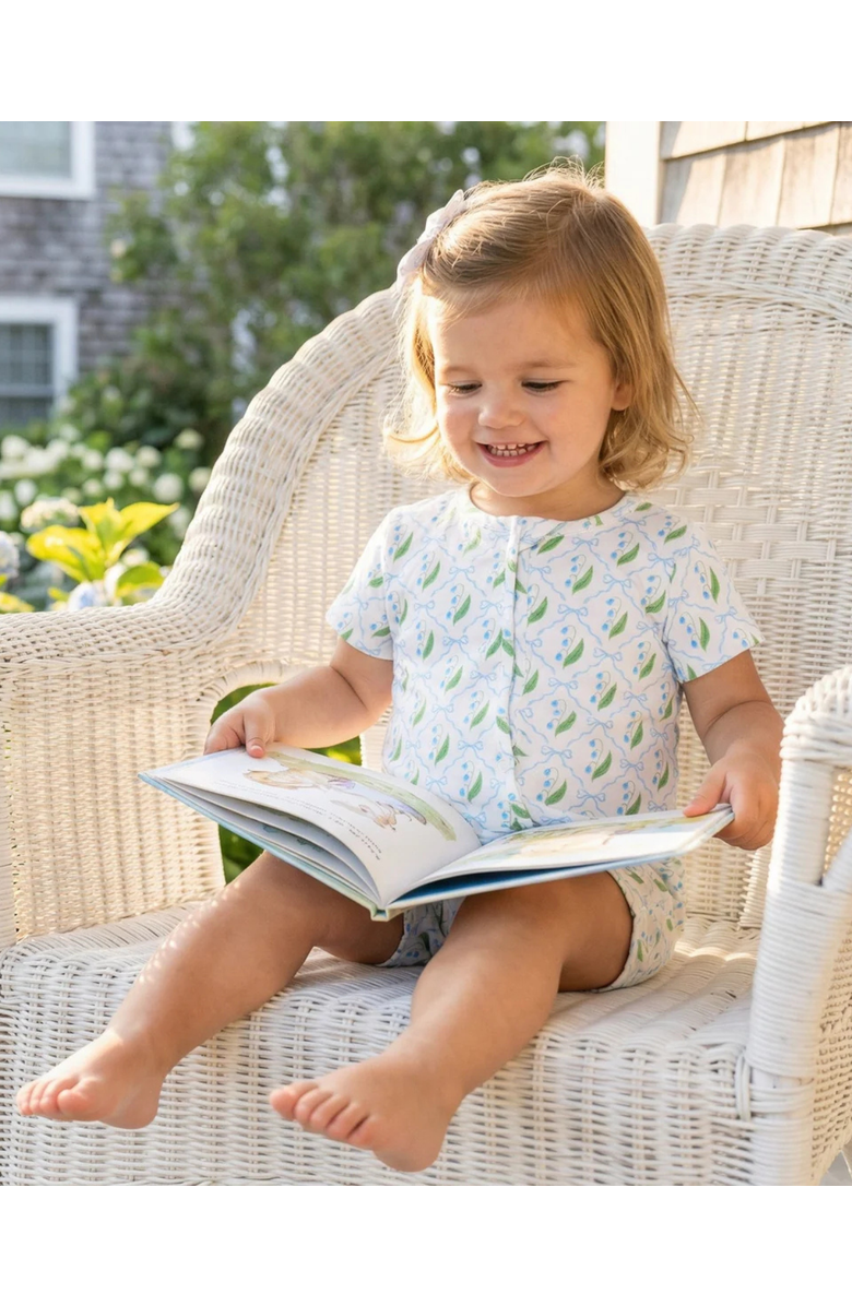 Motette Short Sleeve and Shorts Sleeper, Alternate, color, Bluebell Bows