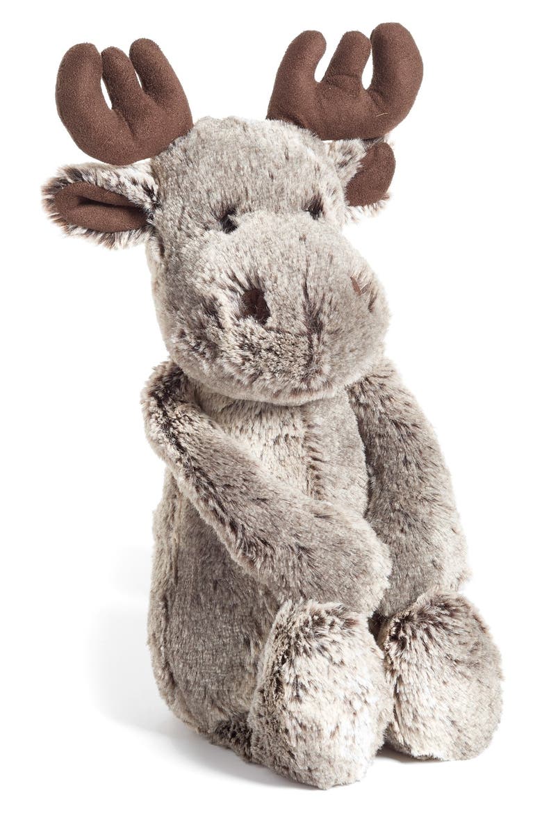'Woodland Babe Moose' Stuffed Animal, Main, color, BROWN