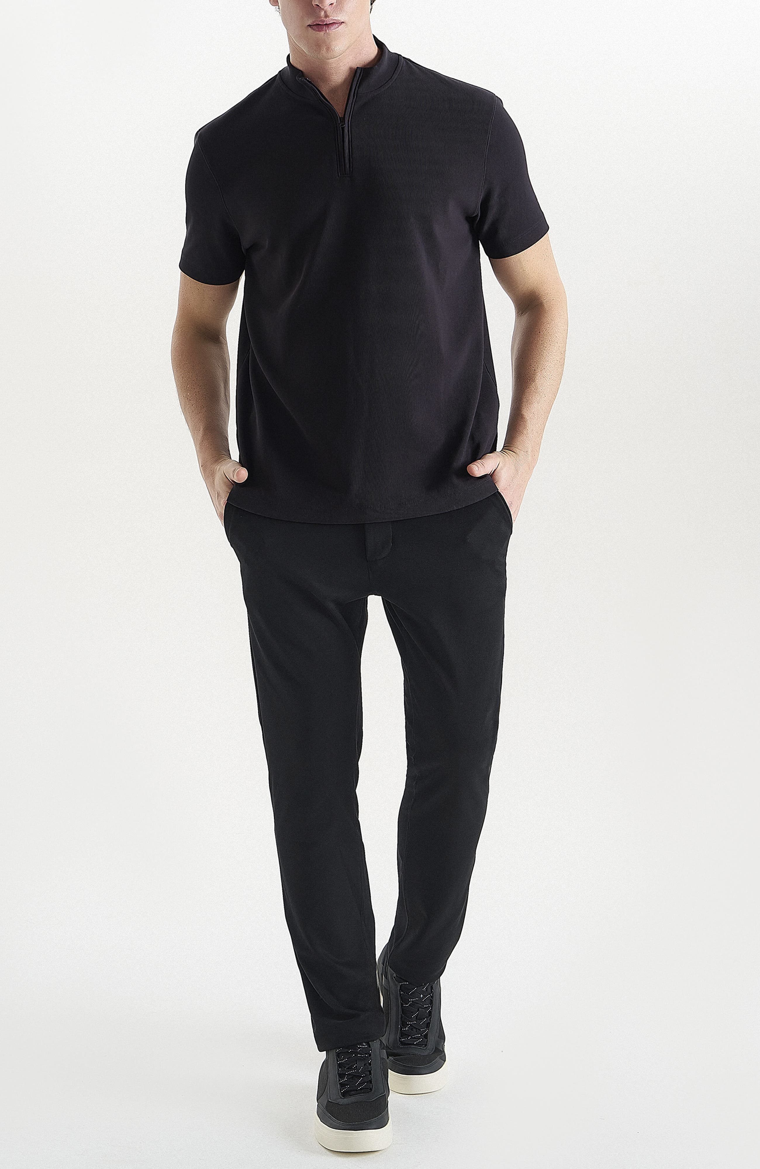 High Neck Tech T-Shirt with UV Protection - image 2