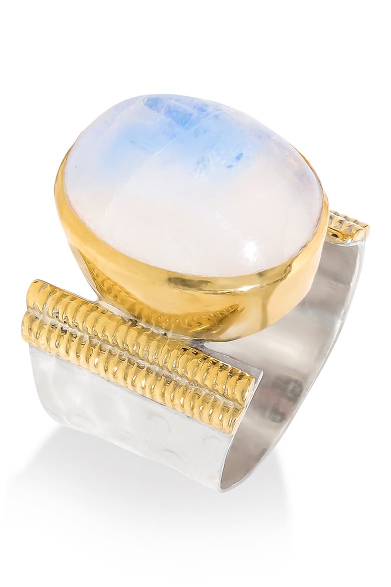 Oval Gemstone Ring, Alternate, color, BLUE