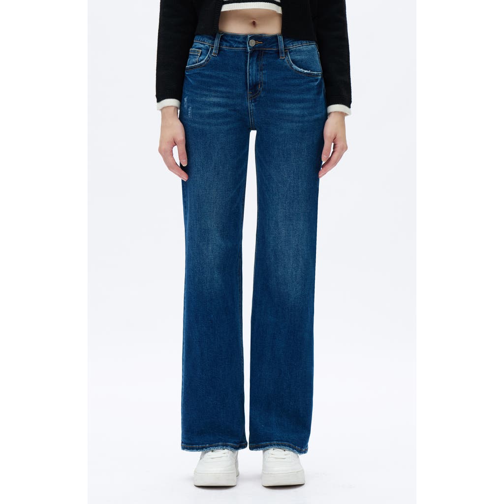 Bayeas Mid Rise Wide Leg Jeans In Blue