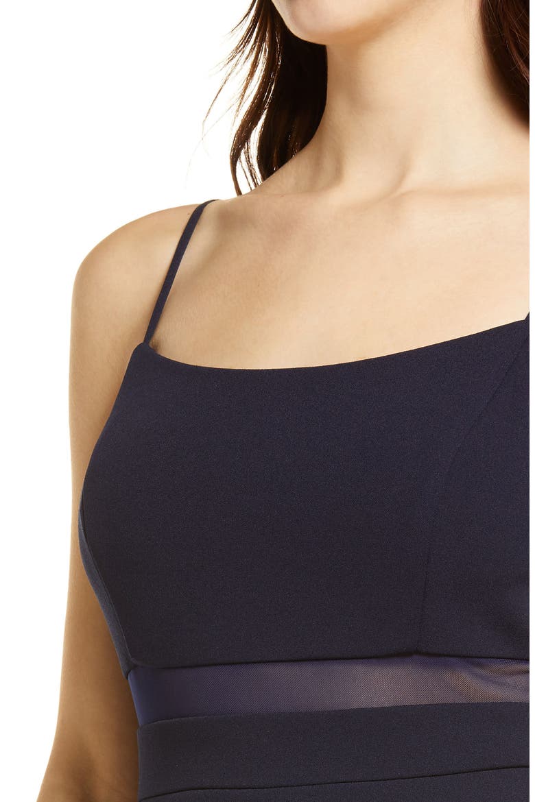 Love, Nickie Lew Layered Mini Skater Dress, Alternate, color, NAVY