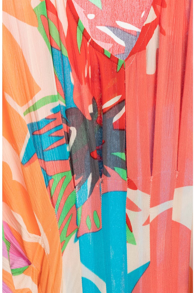 Floral Kaftan, Alternate, color, PINK COMBO