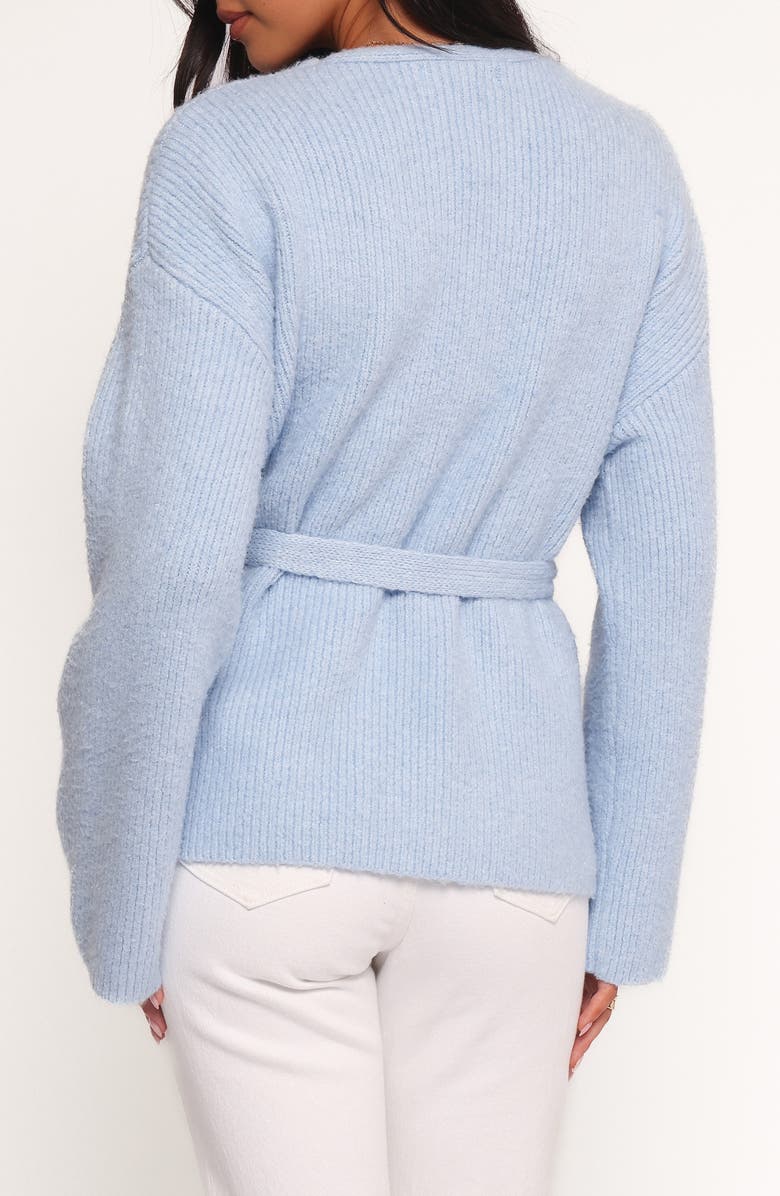 Petal & Pup Mika Rib Wrap Cardigan, Alternate, color, Blue