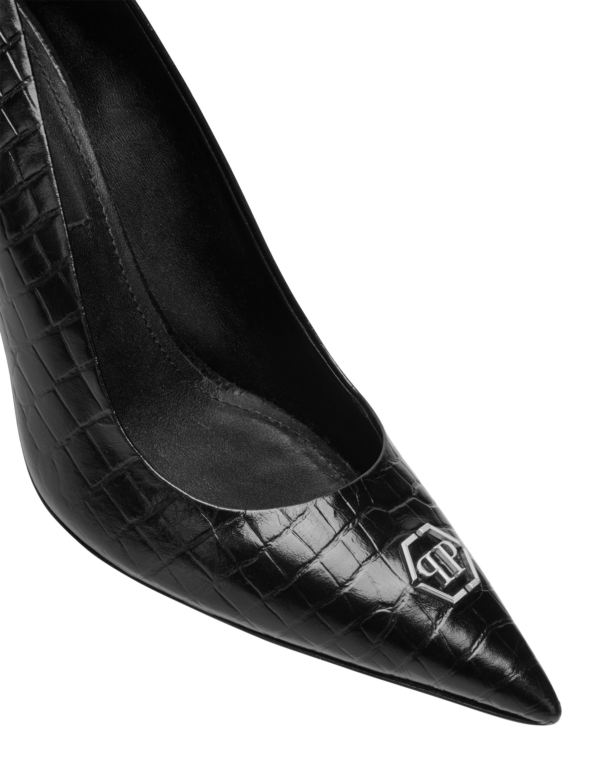 Cocco Print Decolette Mid Heels Hexagon 9 Women, Alternate, color, black