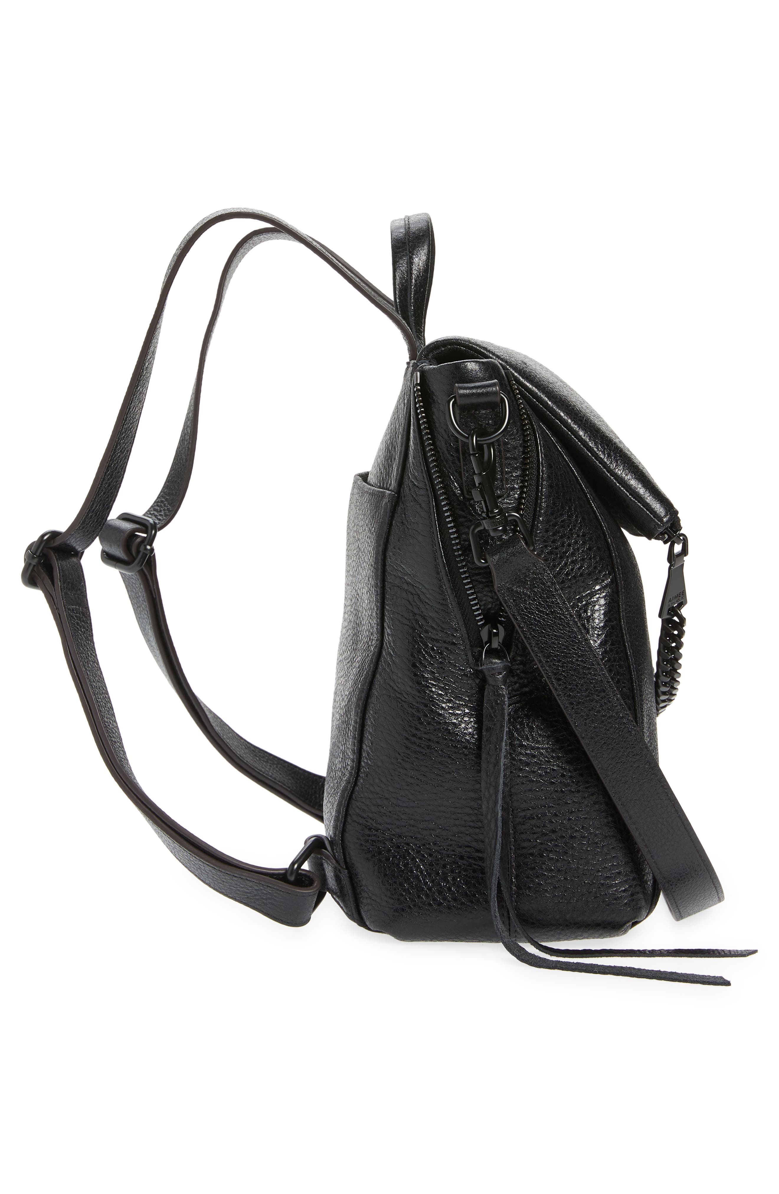 Kestenberg No BS Leather Backpack, Alternate, color, BLACK W SHINY BLACK