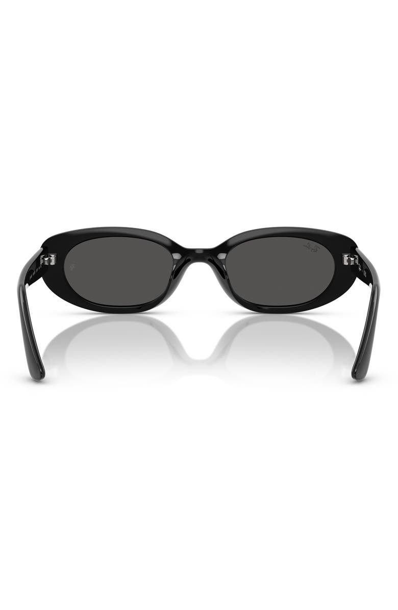 Ray-Ban 53mm Pillow Oval Sunglasses, Alternate, color, Black