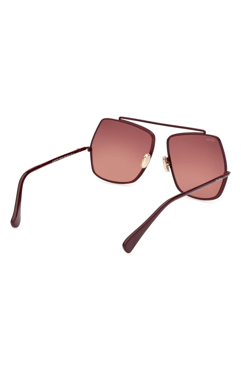 Max Mara Elsa Petite 58mm Gradient Pilot Sunglasses, Alternate, color, 
