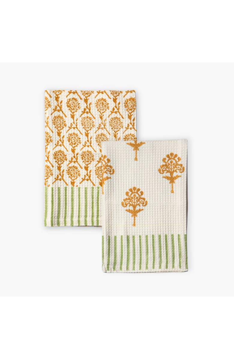 Banyan & Birch Nikhar Harmony Cotton Waffle Kitchen Towels - Mixed Set of 2, Main, color, Multi-Color