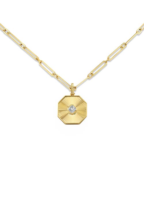 SHAY Diamond Radiant Octagon Pendant Necklace in Yellow Gold  product