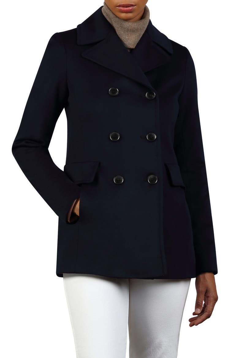 Eden Wool Peacoat, Alternate, color, MIDNIGHT