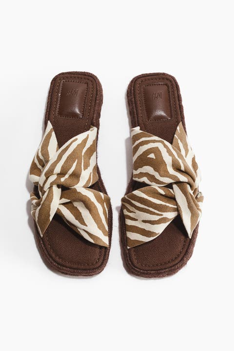 Cotton Espadrille Sandals