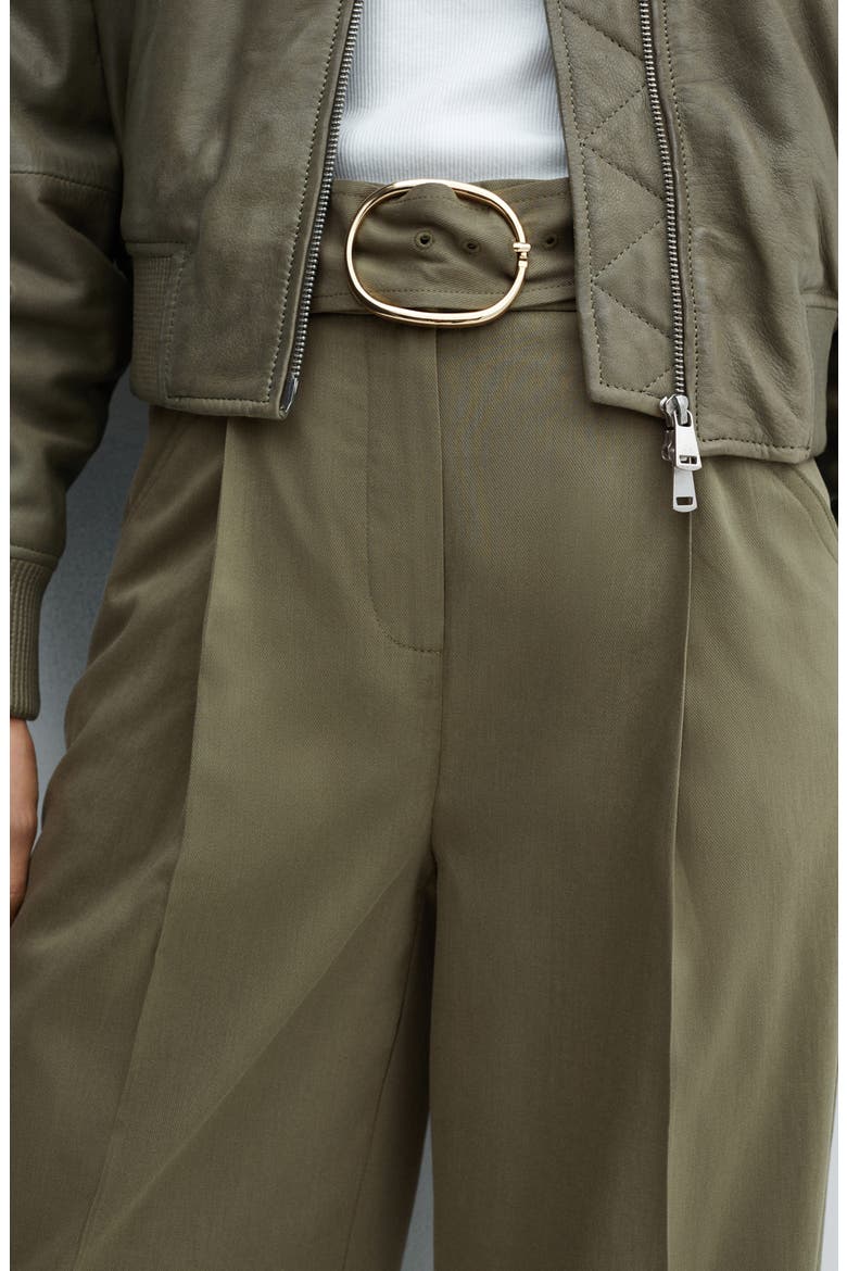 Angie Belted Wide Leg Pants, Alternate, color, BEIGE - KHAKI